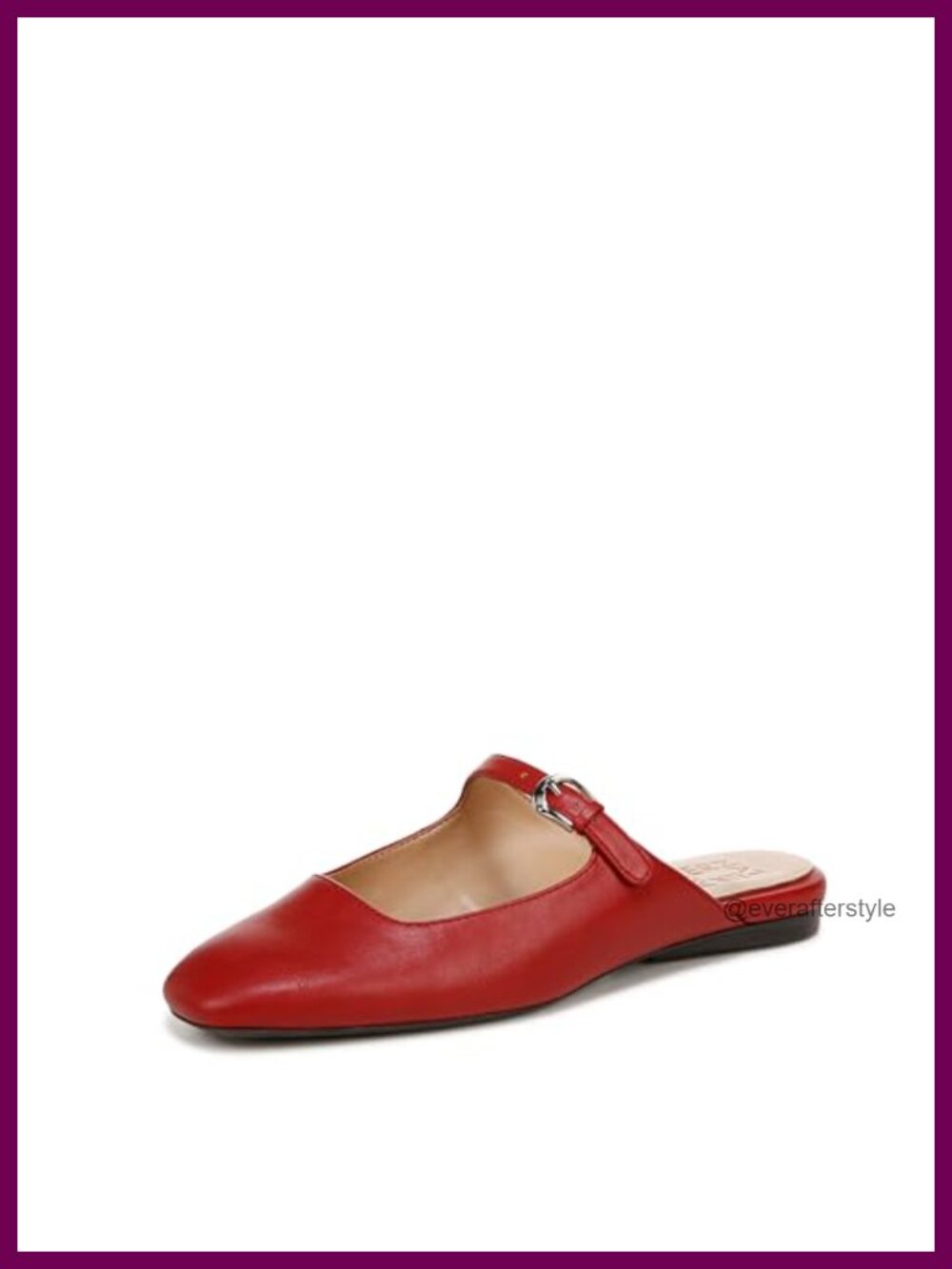 Naturalizer Womens Apple Slip On Mary Jane Mule Flat